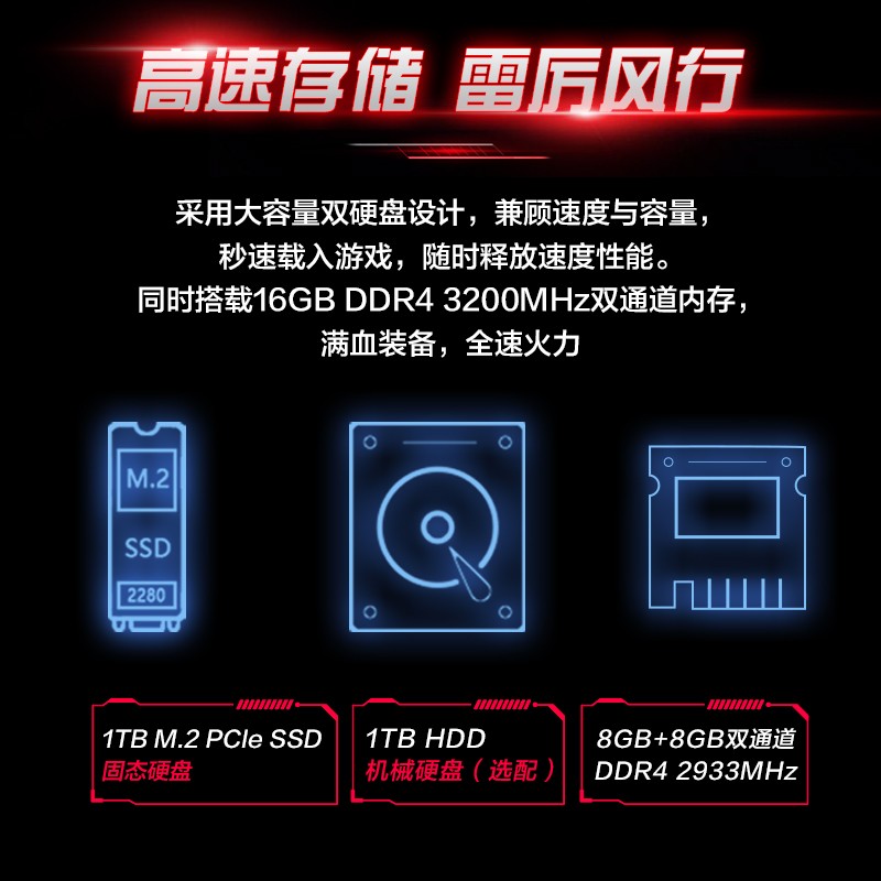 ROG光刃 G15CK 游戏台式电脑主机i7-10700KF/RTX2060S（Windows 10 Home/i7-10700KF/16GB/1T SSD+1T HDD/RTX 2060S）