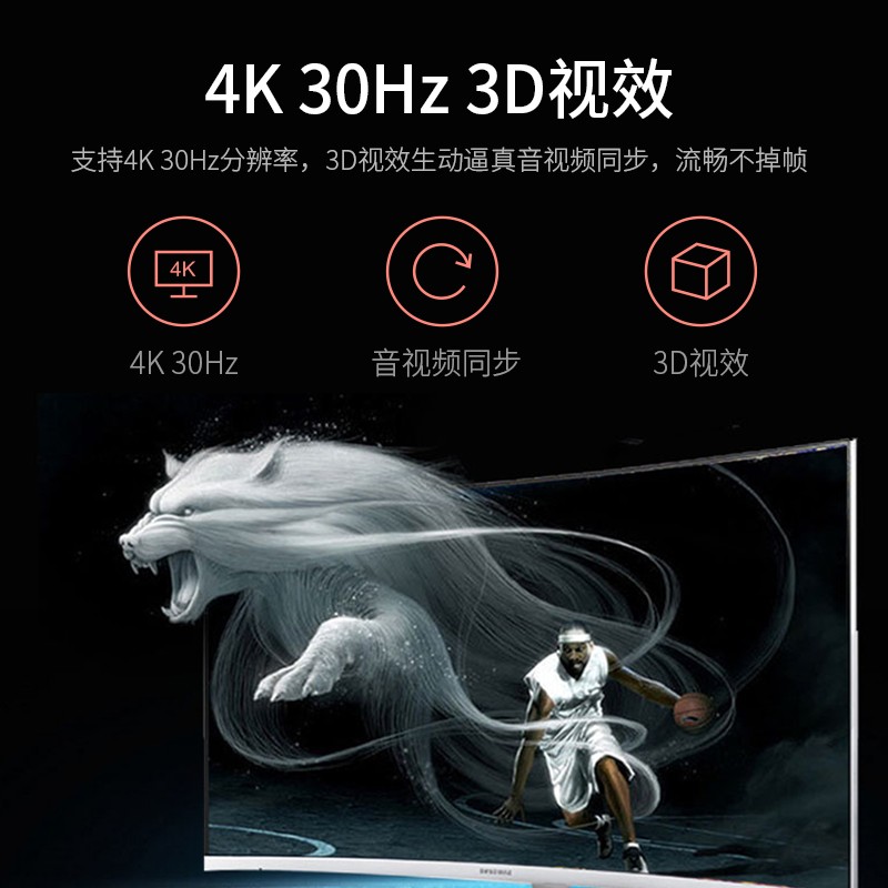 【A+优选】华硕adol TypeC转HDMI转接线 铝合金4k@60Hz高清 USB-C to HDMI转换器
