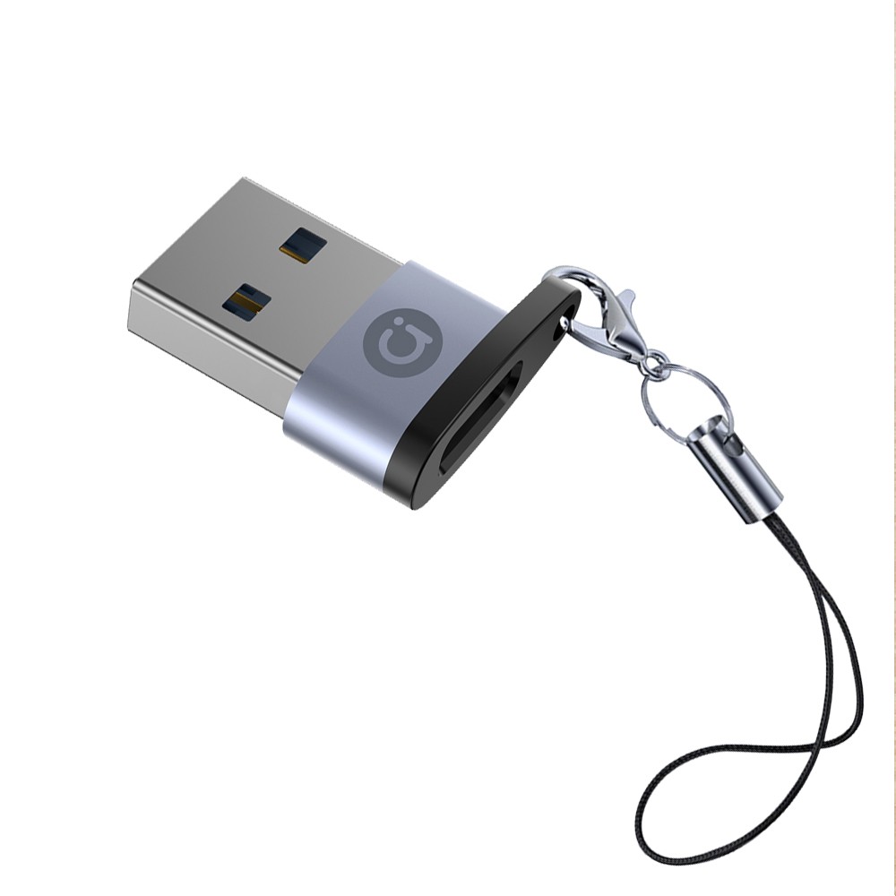 【A+优选】华硕adol  USB2.0 A公 TO TYPE-C母铝壳款转接头+吊绳