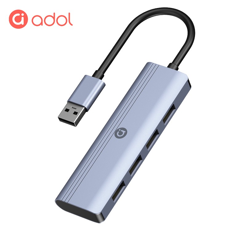 【A+优选】华硕adol USB-A转4口USB2.0集线器 四合一USB2.0扩展坞Hub 4*USB2.0Hub 四口USB扩展坞