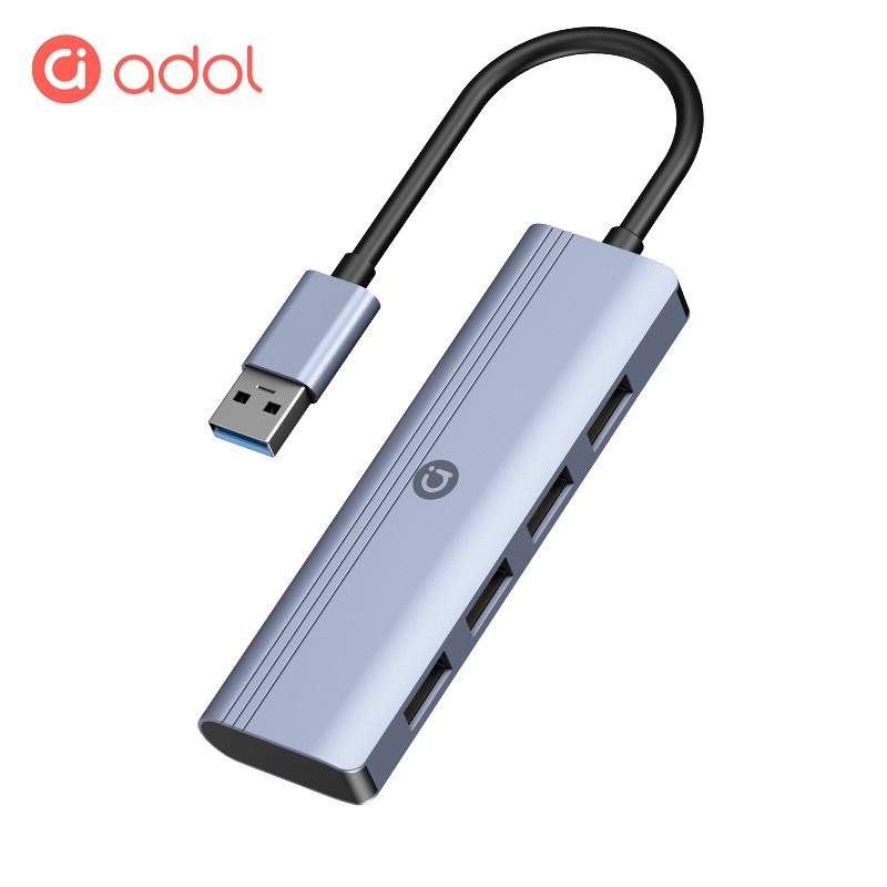 【A+优选】华硕adol USB-A转4口USB3.0集线器 四合一USB3.0扩展坞Hub 4*USB3.0Hub 四口USB扩展坞